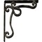 Ekena Millwork Orleans Wrought Iron Bracket, (Triple center brace), Antiqued Pale Gold 2"W x 10"D x 12"H BKTM02X10X12TOLAPG - alternate 4